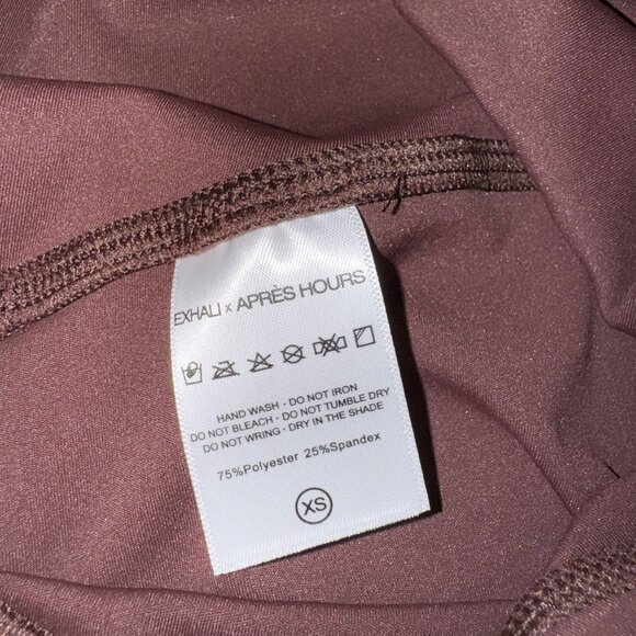 NWOT EXHALI x Apres Hours Staple Brown Athletic Leggings Women's X-Small XS - Picture 4 of 8